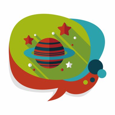 Uzun Gölge, eps10 ile alan gezegen düz simgesi