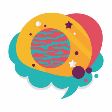 Uzun Gölge, eps10 ile alan gezegen düz simgesi