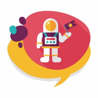 Uzun Gölge, eps10 ile uzay astronot düz simgesi