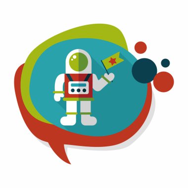 Uzun Gölge, eps10 ile uzay astronot düz simgesi