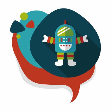 Uzun Gölge, eps10 ile alan robot düz simgesi