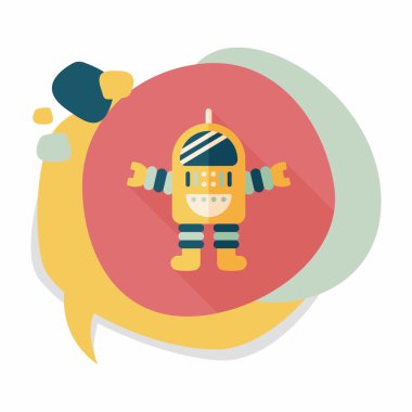 Uzun Gölge, eps10 ile alan robot düz simgesi