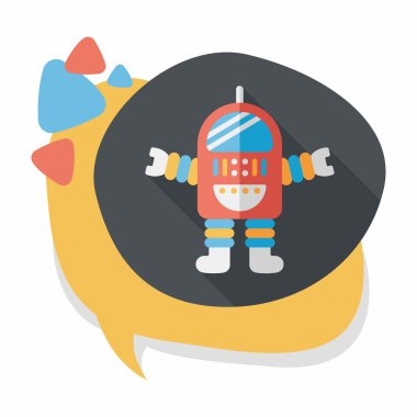 Uzun Gölge, eps10 ile alan robot düz simgesi