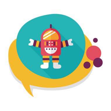 Uzun Gölge, eps10 ile alan robot düz simgesi