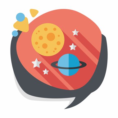 Uzun Gölge, eps10 ile alan gezegen düz simgesi