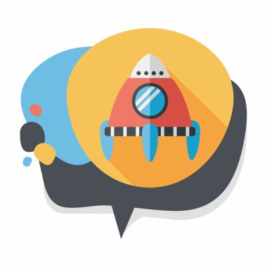 Uzun Gölge, eps10 ile alan roket düz simgesi