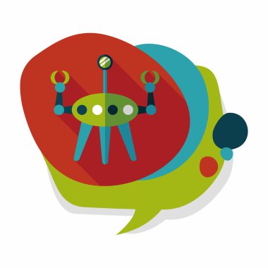 Uzun Gölge, eps10 ile alan robot düz simgesi