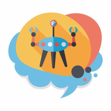 Uzun Gölge, eps10 ile alan robot düz simgesi