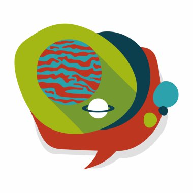 Uzun Gölge, eps10 ile alan gezegen düz simgesi