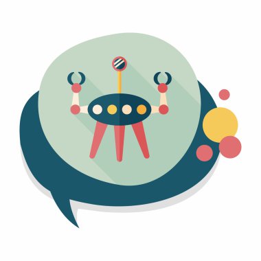 Uzun Gölge, eps10 ile alan robot düz simgesi