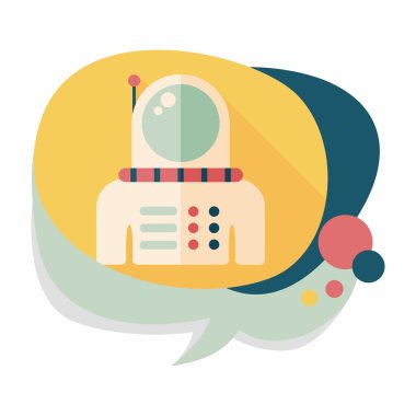 Uzun Gölge, eps10 ile uzay astronot düz simgesi