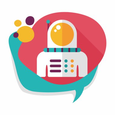 Uzun Gölge, eps10 ile uzay astronot düz simgesi