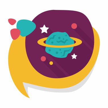 Uzun Gölge, eps10 ile alan gezegen düz simgesi