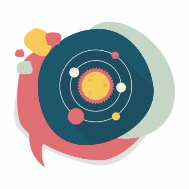 Uzun Gölge, eps10 ile alan gezegen düz simgesi