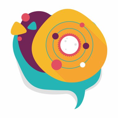 Uzun Gölge, eps10 ile alan gezegen düz simgesi