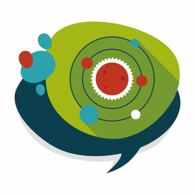 Uzun Gölge, eps10 ile alan gezegen düz simgesi