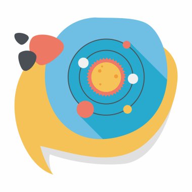 Uzun Gölge, eps10 ile alan gezegen düz simgesi