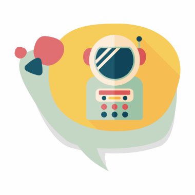 Uzun Gölge, eps10 ile uzay astronot düz simgesi