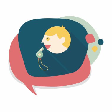 Edző lapos ikon a hosszú árnyék, esp10