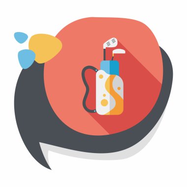 Uzun Gölge, eps10 Golf düz simgesi