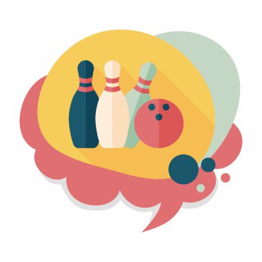 Uzun Gölge, eps10 ile bowling düz simgesi