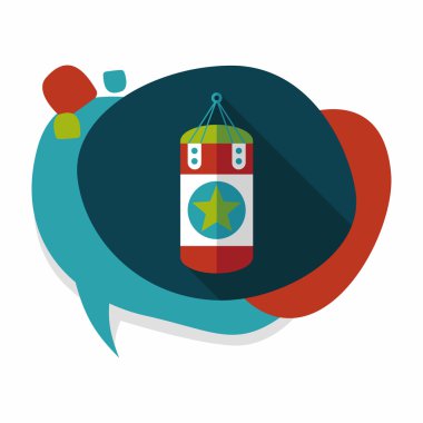 kum torbaları ile uzun gölge, eps10 düz simgesi