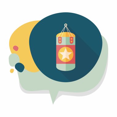 kum torbaları ile uzun gölge, eps10 düz simgesi