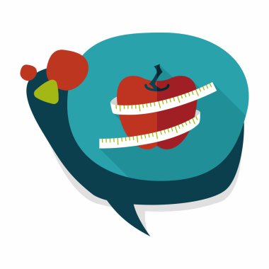 Ölçüm bandı uzun gölge, eps10 düz simgesiyle