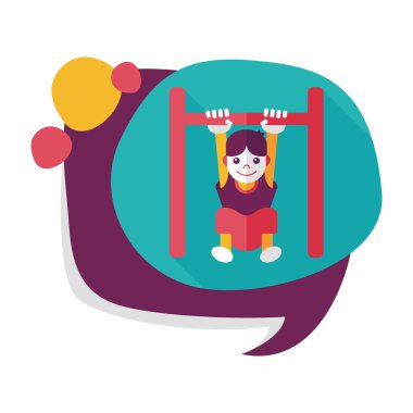 Yatay uzun gölge, eps10 ile düz simgesi bar asılı boy