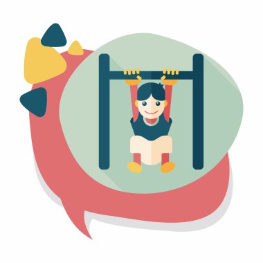 Yatay uzun gölge, eps10 ile düz simgesi bar asılı boy