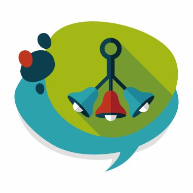 Bebek çıngırağı uzun gölge, eps 10 düz simgesiyle