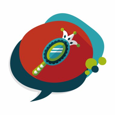 ayna oyuncak düz simgesi ile uzun gölge, eps10