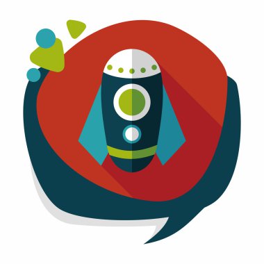 Uzun Gölge, eps10 roket düz simgesi