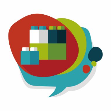 Uzun Gölge, eps10 ile tuğla oyuncak düz simgesi