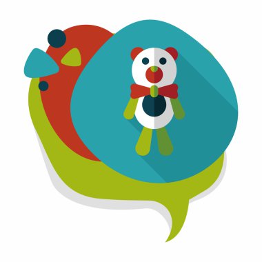 oyuncak ayı uzun gölge, eps10 düz simgesiyle