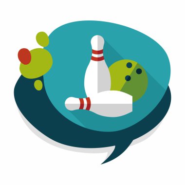 Uzun Gölge, eps10 bowling oyun düz simgesiyle