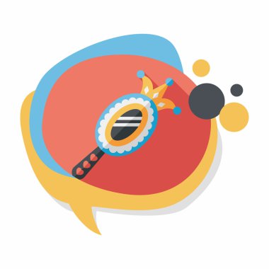 ayna oyuncak düz simgesi ile uzun gölge, eps10