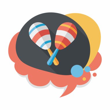 Uzun Gölge, eps10 ahşap rattle düz simgesi