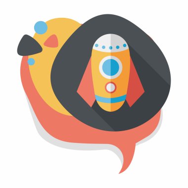 Uzun Gölge, eps10 roket düz simgesi