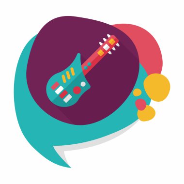 gitar oyuncak uzun gölge, eps10 düz simgesiyle