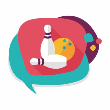 Uzun Gölge, eps10 bowling oyun düz simgesiyle