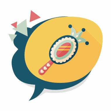 ayna oyuncak düz simgesi ile uzun gölge, eps10