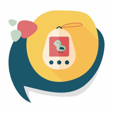 Uzun Gölge, eps 10 cep pet düz simgesiyle