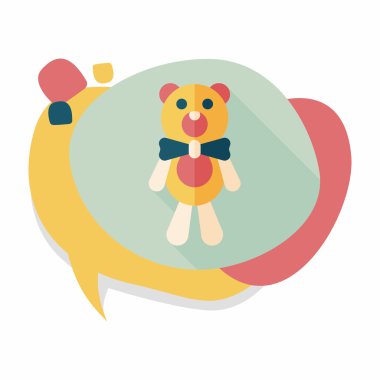 oyuncak ayı uzun gölge, eps10 düz simgesiyle