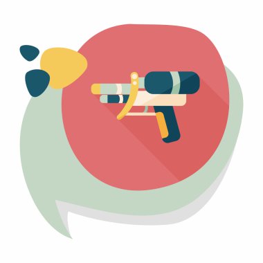 Uzun Gölge, eps10 ile su tabancası düz simgesi