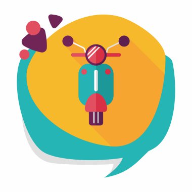 Uzun Gölge, eps10 ile ulaşım scooter düz simgesi