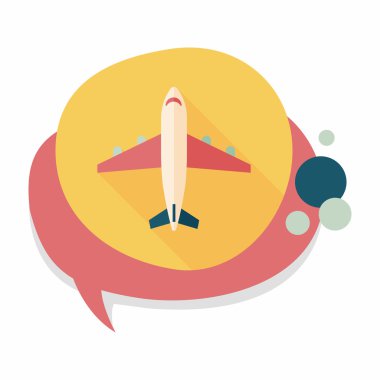 Uzun Gölge, eps10 ile ulaşım uçak düz simgesi