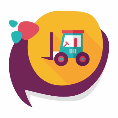 Kamyon uzun gölge, eps10 düz simgesiyle taşıma ulaşım