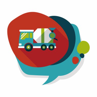 Uzun Gölge, eps10 ile ulaşım çimento karıştırıcı düz simgesi