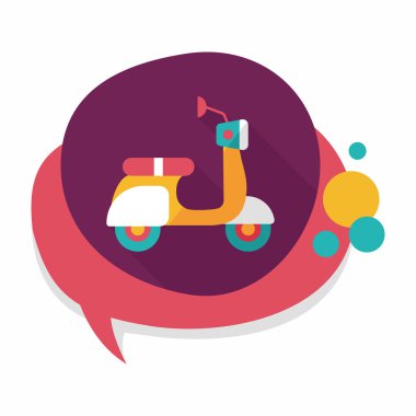 Uzun Gölge, eps10 ile ulaşım scooter düz simgesi